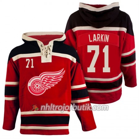 Män Ishockey Detroit Red Wings Dylan Larkin 71 Röd Sawyer Hooded Sweatshirt
